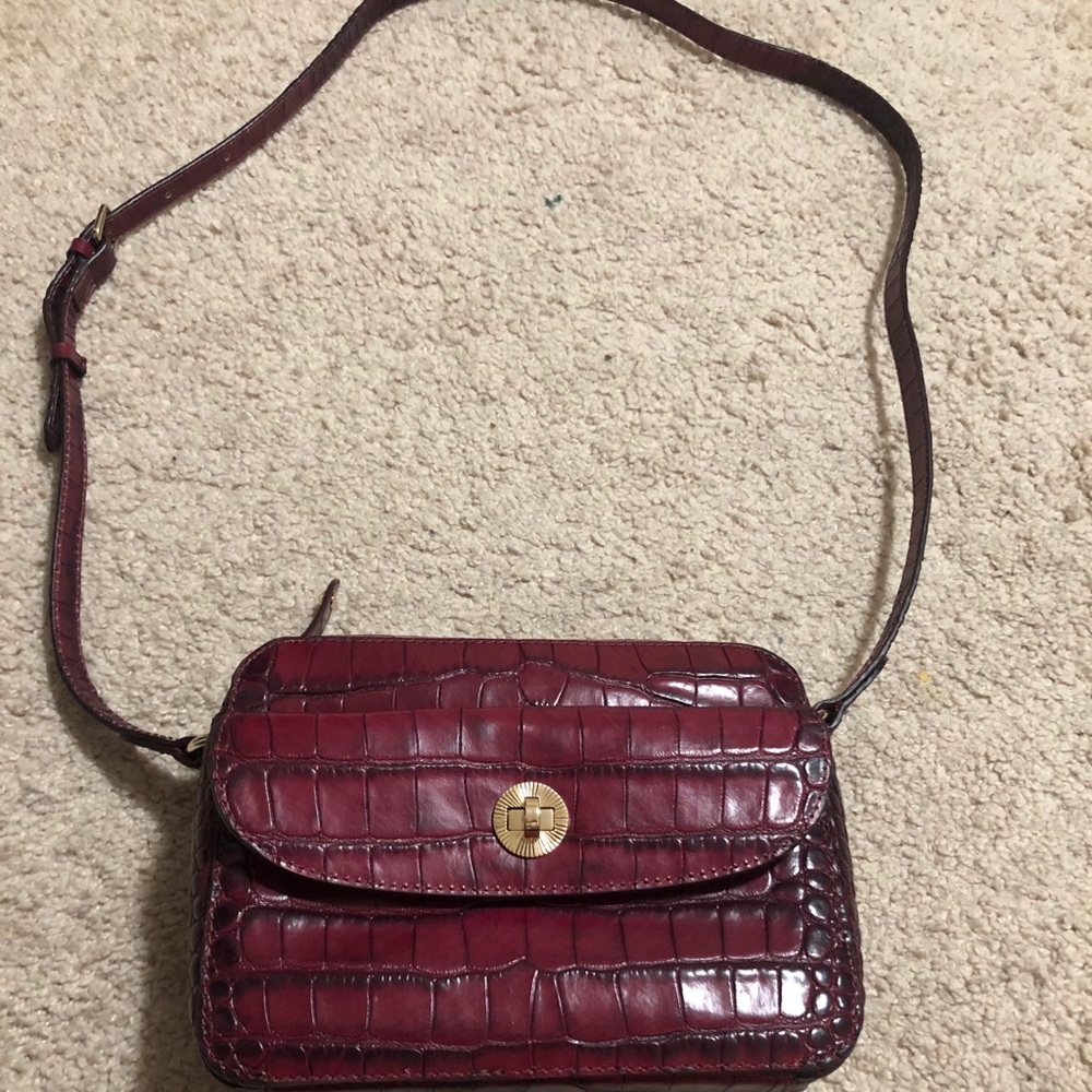 & other stories crocodile embossed shoulder purse